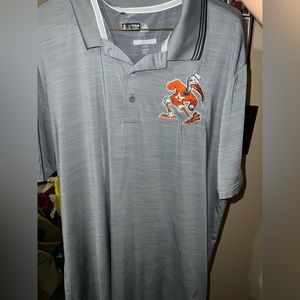 Team issued Miami Hurricanes golf shirt